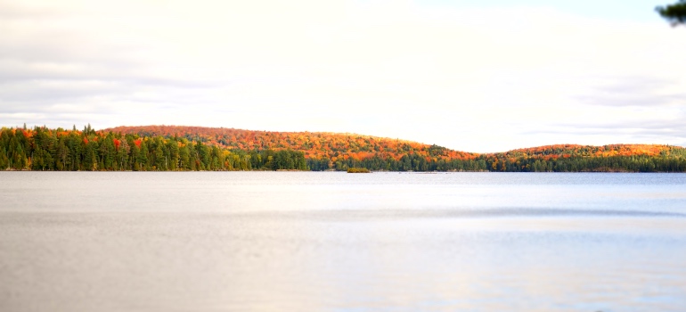 A lake during a sunset as one of the reasons why people move from Belleville to Odessa