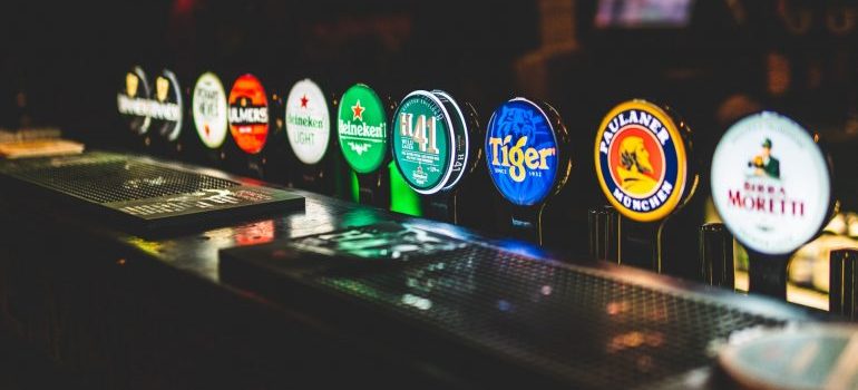 Various drinks you can get at an indie boozer