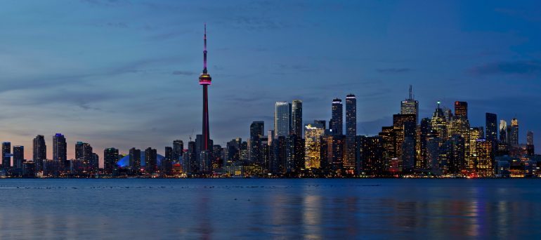 Toronto landscape at night