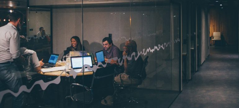 people in a conference room