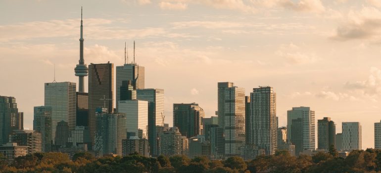 The view from Riverdale Park, that is one of the best GTA neighborhoods for families with kids