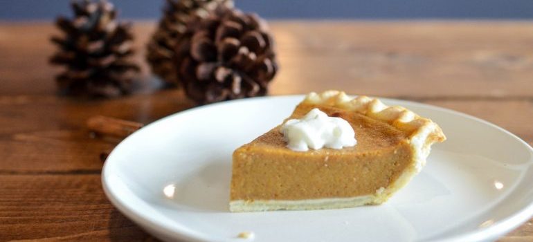 A piece of pumpkin pie.