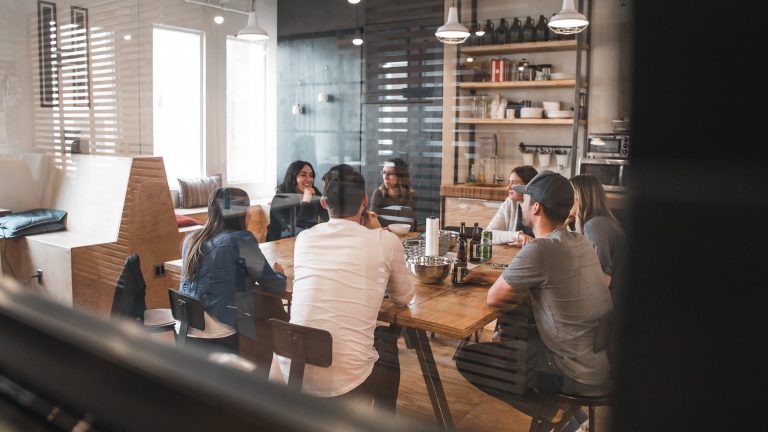 people in an office meeting