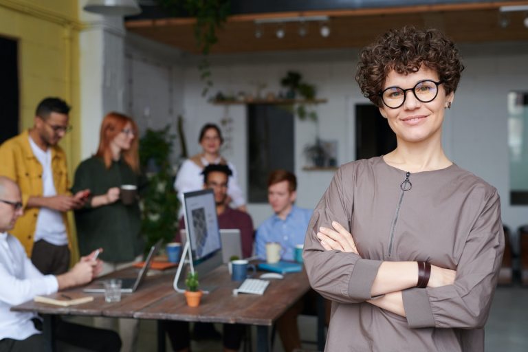A business owner and her team.