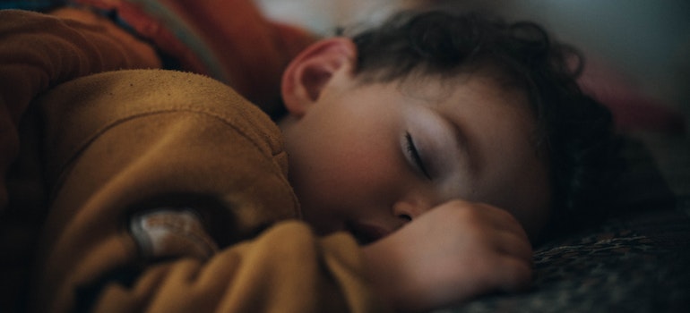 A baby sleeping