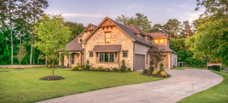 A suburban house.