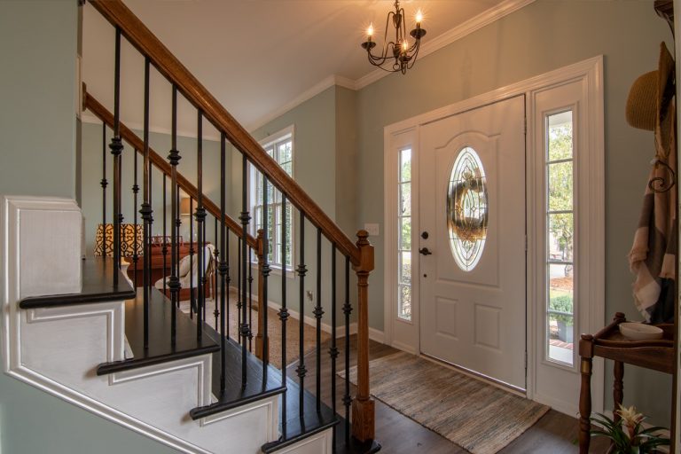 stairs and door in new home