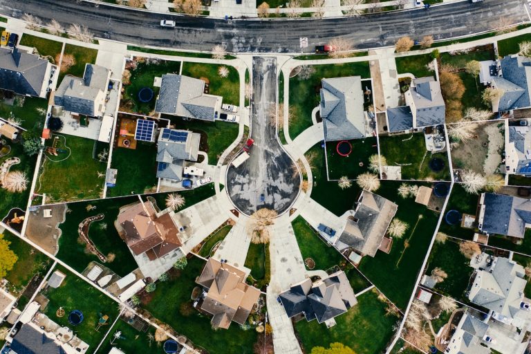 driveway seen from air