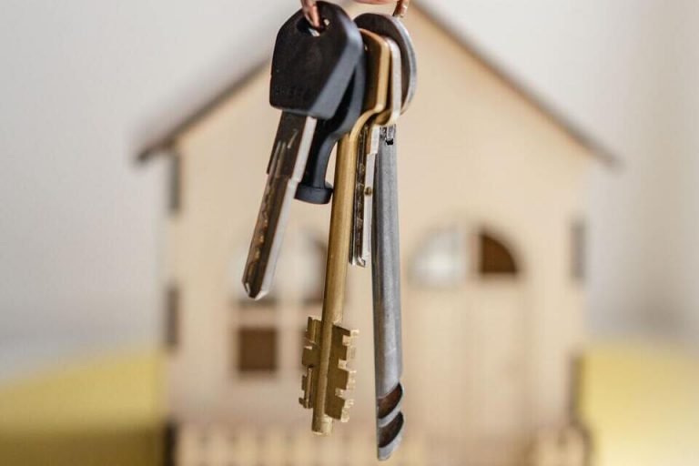 keys in front of the house