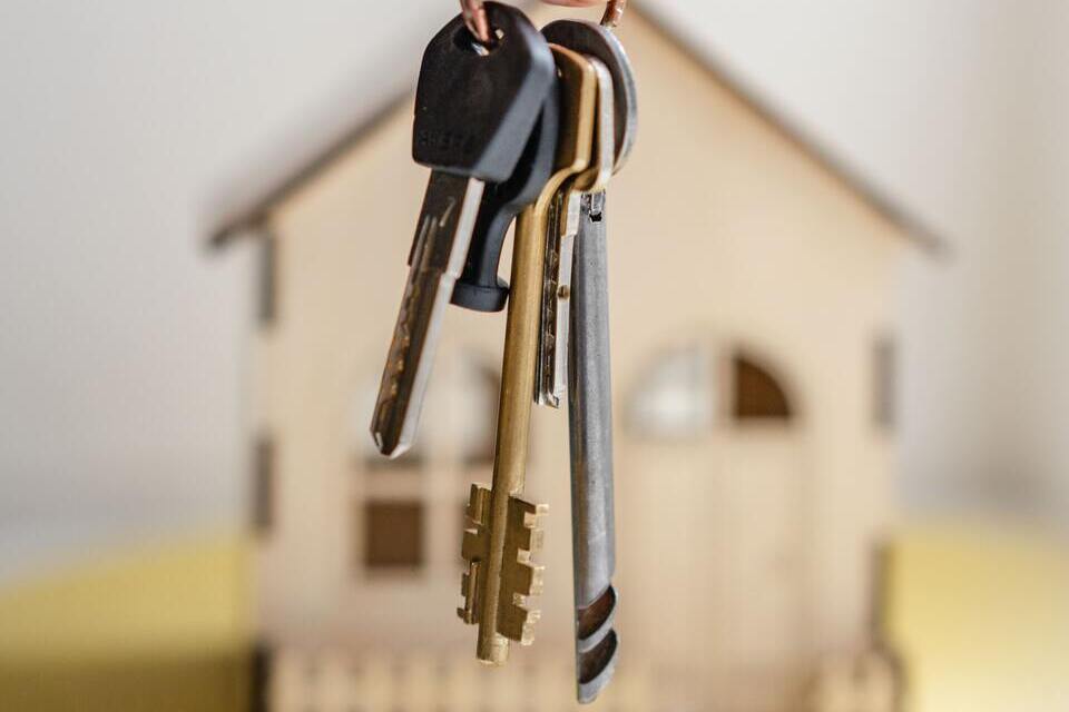 keys in front of the house