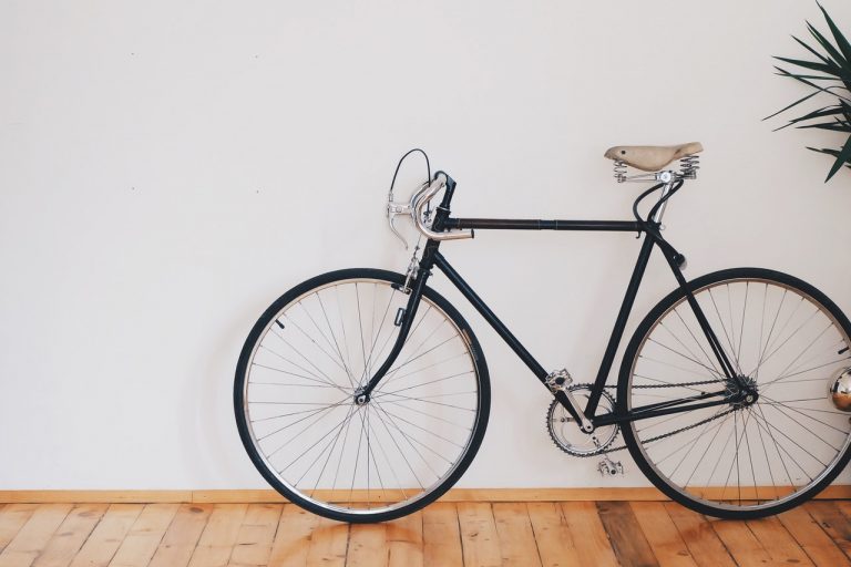 Image of a bike in a living room