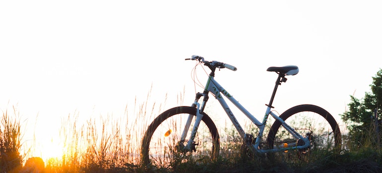 A bike on the grass