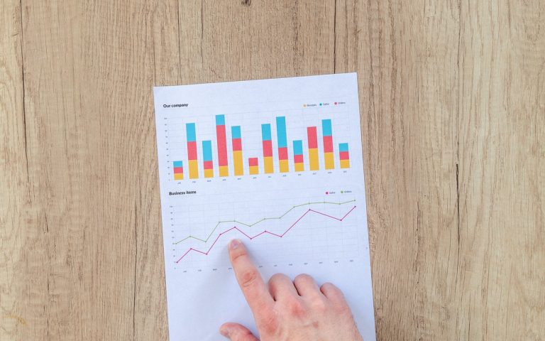 investment chart on paper