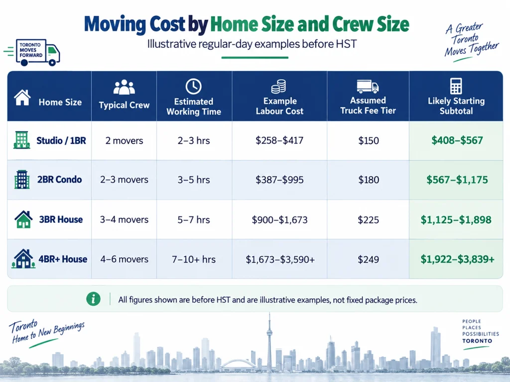 Toronto Moving Cost By Home Size