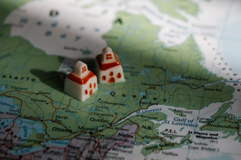 The map of Quebec