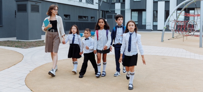 kids at school in one of the best GTA neighborhoods for families with kids