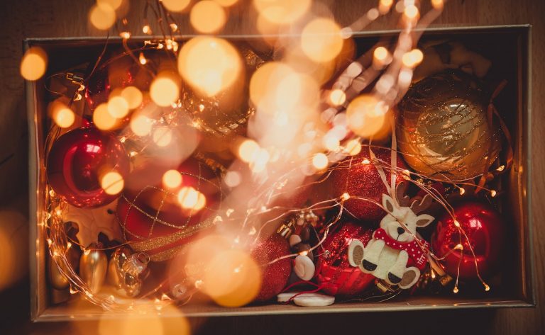 Christmas lights and decorations