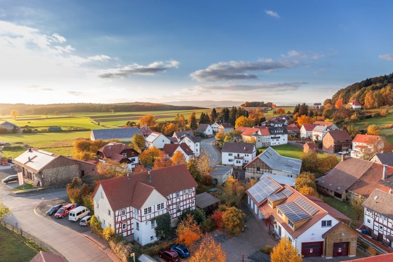 Village on a sunny day