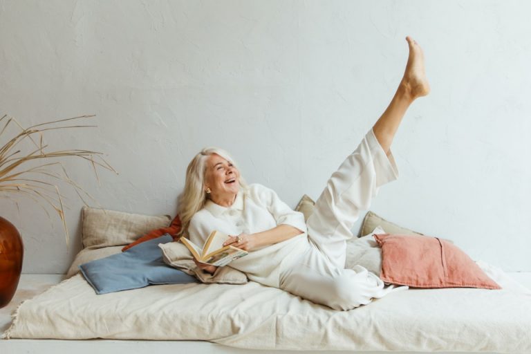 Old woman aging in place