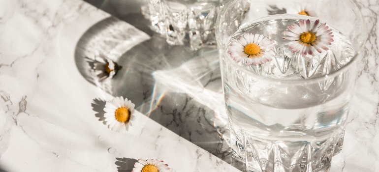Glassware on the table