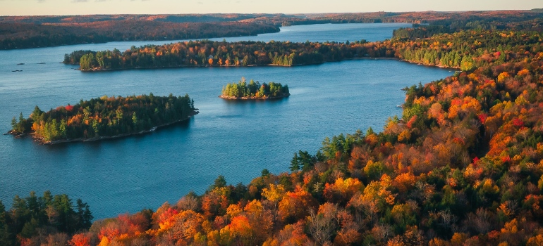 Woods adn lakes in Ontario