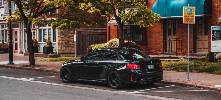 A car in front of a buidling in Burlington