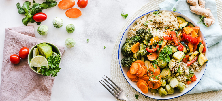 Example of healthy food to eat to maintain your physical and mental health during a Canadian relocation