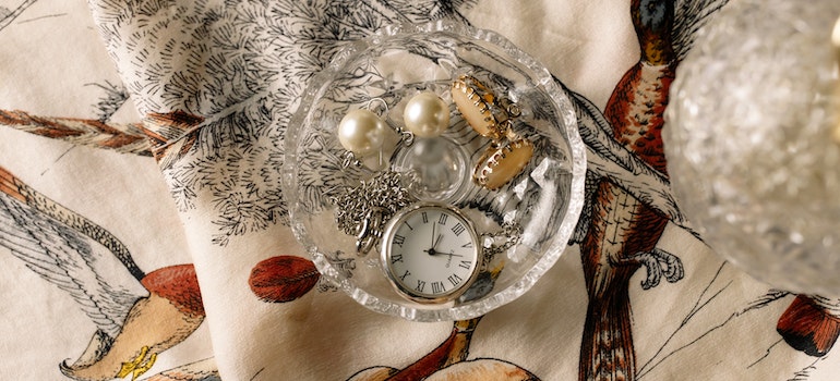 Jewelry and watches ready to be sorted before you pack jewelry for your Canada move