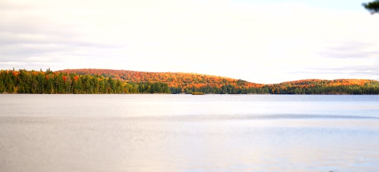 Beautiful lake and a hill