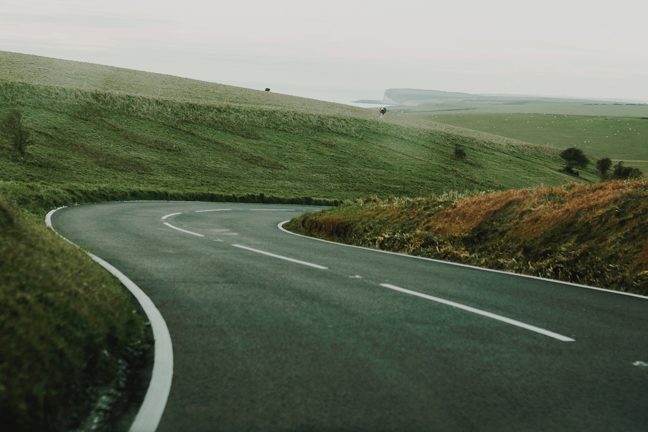 A road surrounded by beautiful nature
