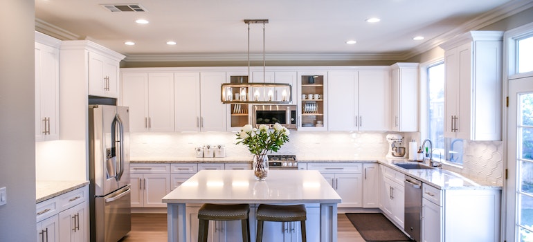 A modern kitchen in a new apartment