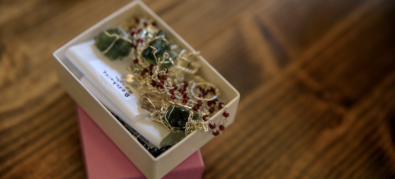 Different jewelry in a box