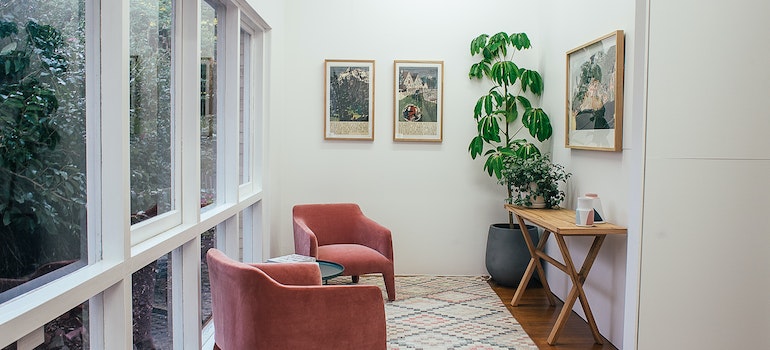A room with modern furniture