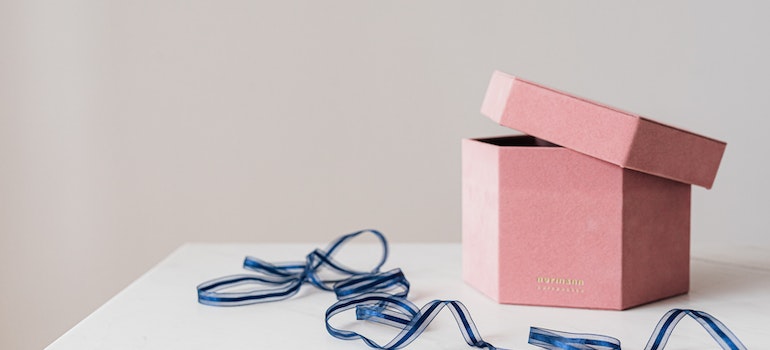 A pink box for a gift
