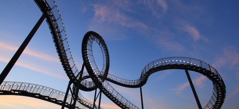 students riding a roller coaster and enjoying their student life in GTA