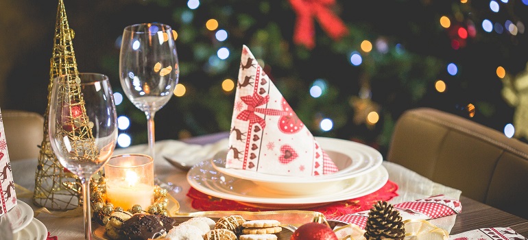 a Christmas dinner 