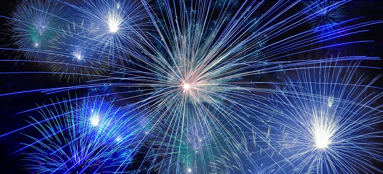 fireworks in the sky