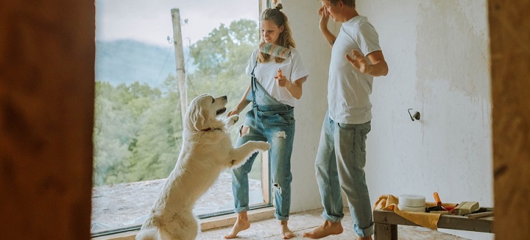 couple working on their home renovation in Toronto