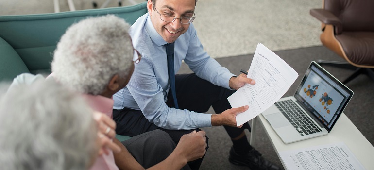 a woman learning all about the Ontario's health insurance plan