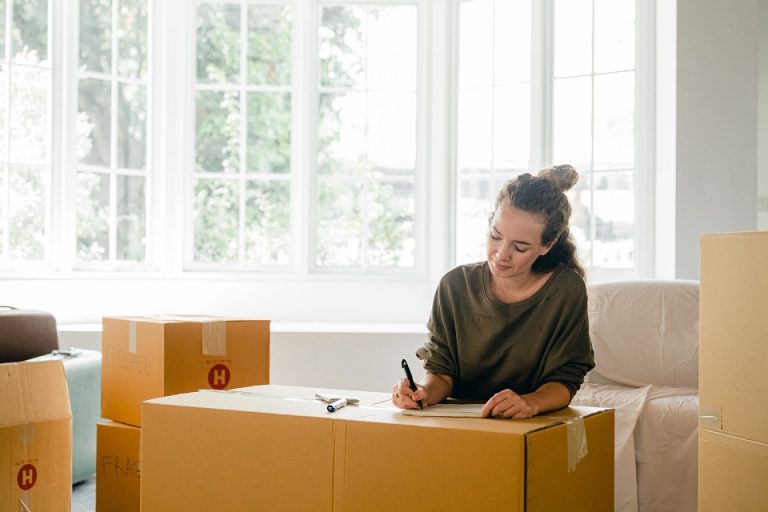 a woman planning a budget