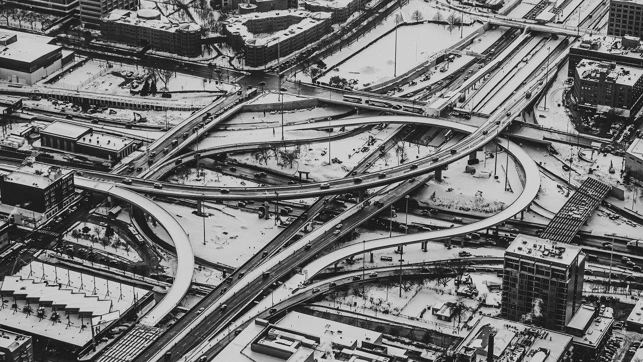 snowy winter roads