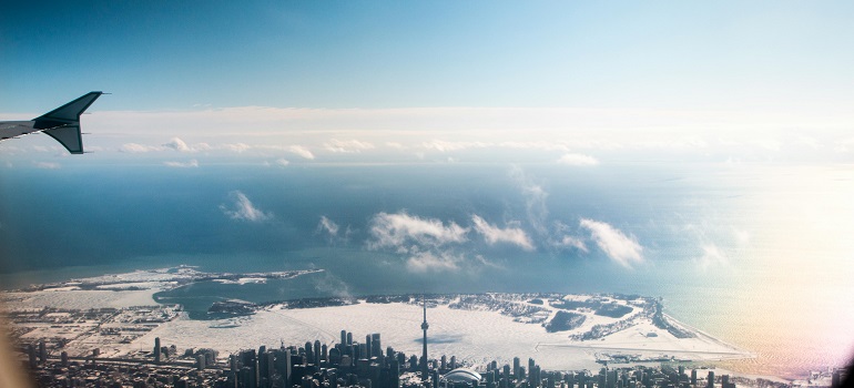 Lake Ontario, an areal view