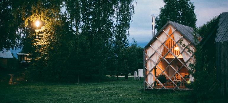 a beautiful yard of a someone who is moving into a tiny home in Toronto