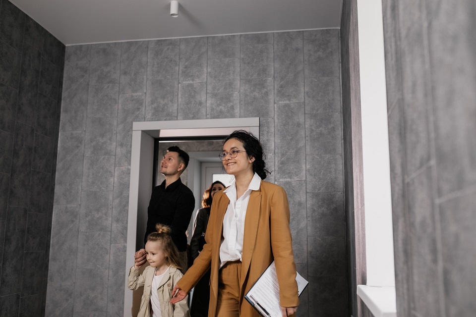 a family moving into a new home
