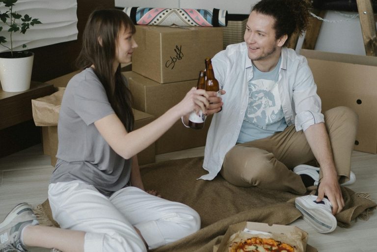 a couple enjoying their new condo
