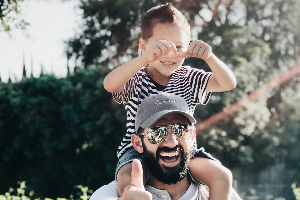 a father and a child