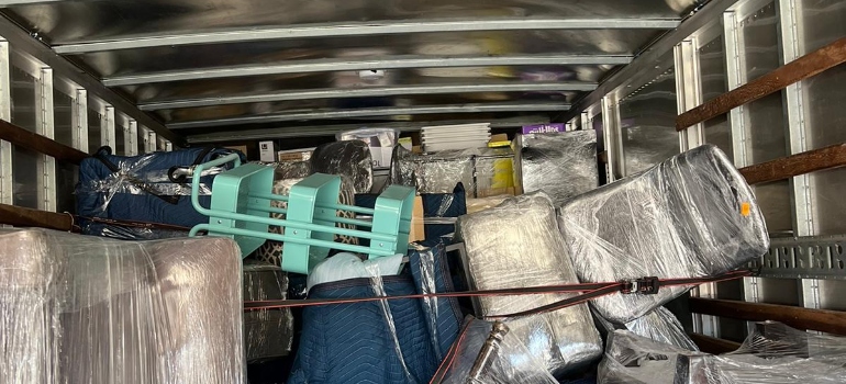 items in a moving truck 