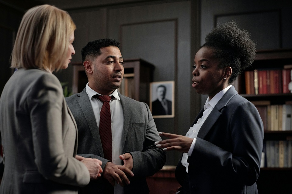 a legal team discussing legal system in Canada