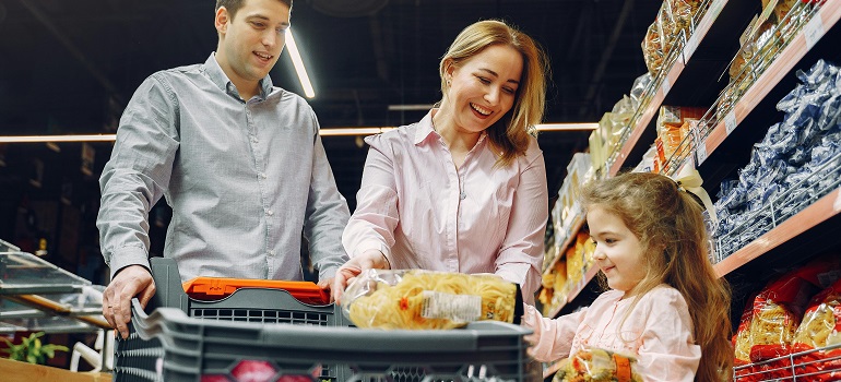 family grocery shopping night 