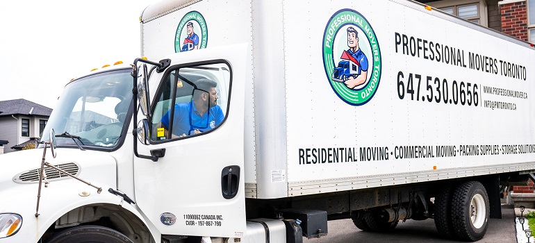 a moving van from a moving company in Durham